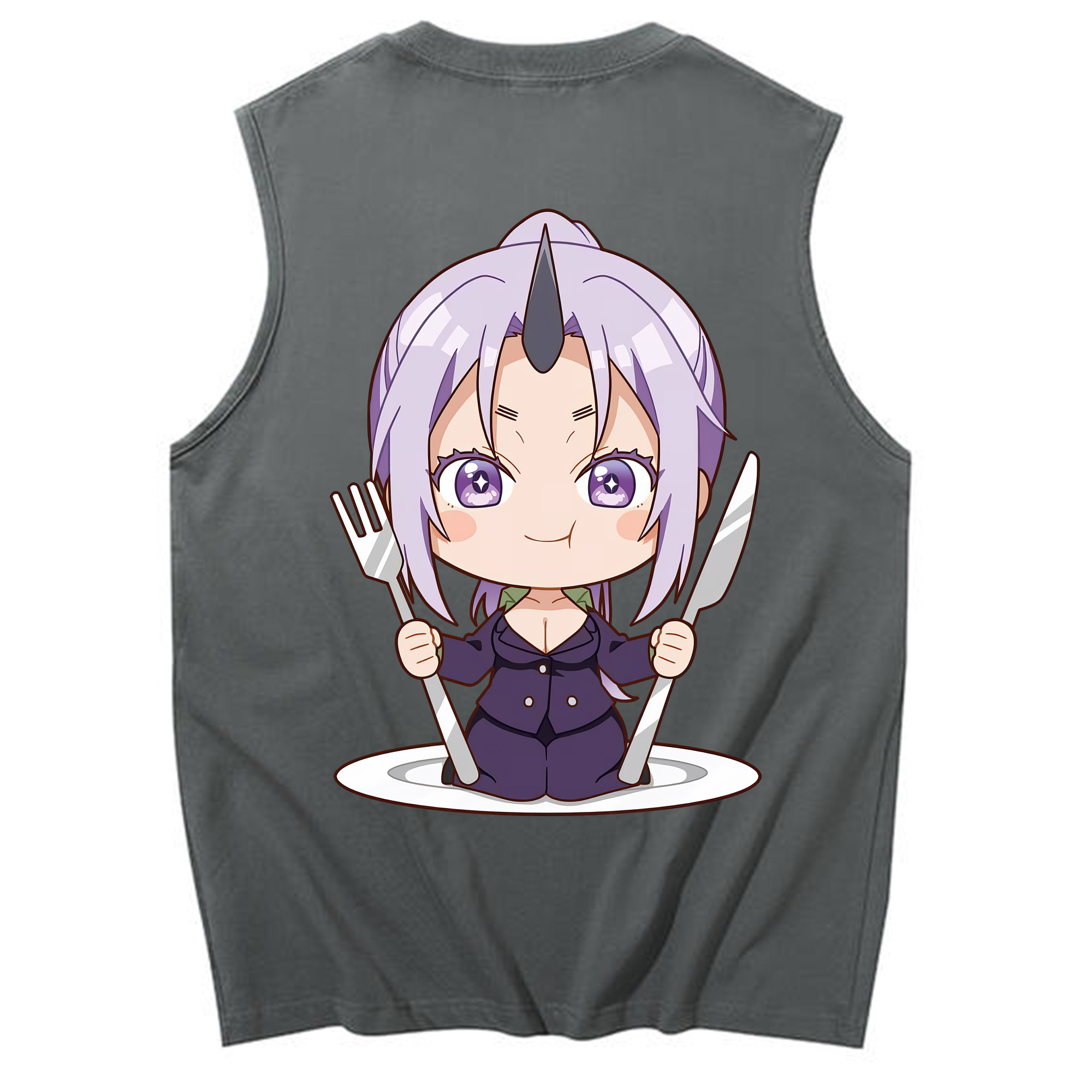 （画像用） 転スラ Regarding Reincarnated to Slime コットン100％タンクトップ（背面プリント）